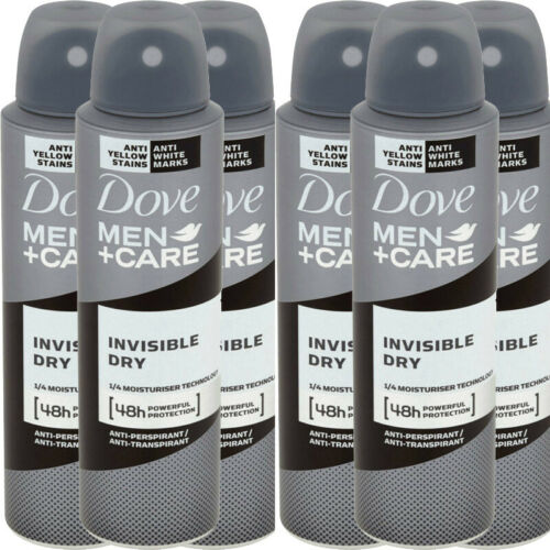 Dove Men + Care Invisible Dry Anti Perspirant Deodorant Spray, 6 Pack